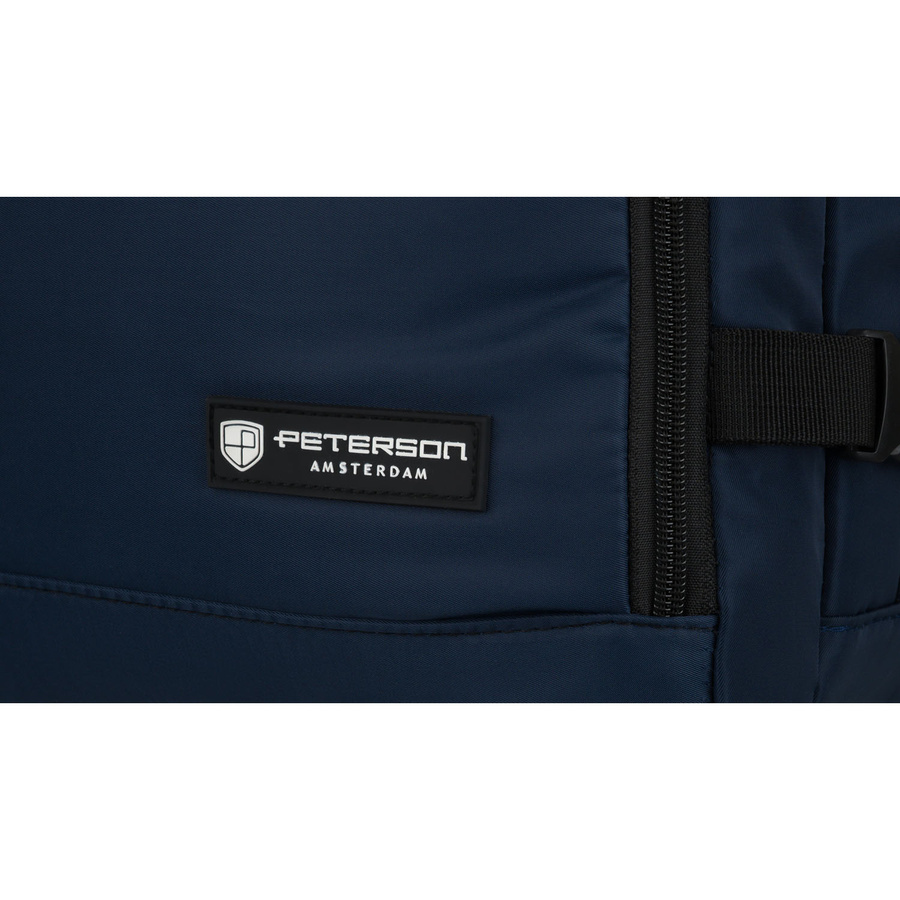 Podróżny plecak z poliestru w granatowym kolorze - Peterson