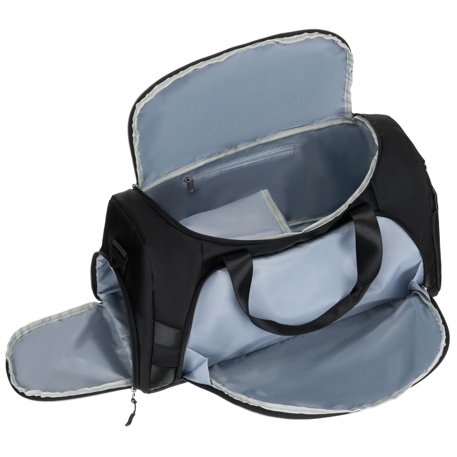 Czarna torba podróżna z uchwytem na walizkę - Peterson