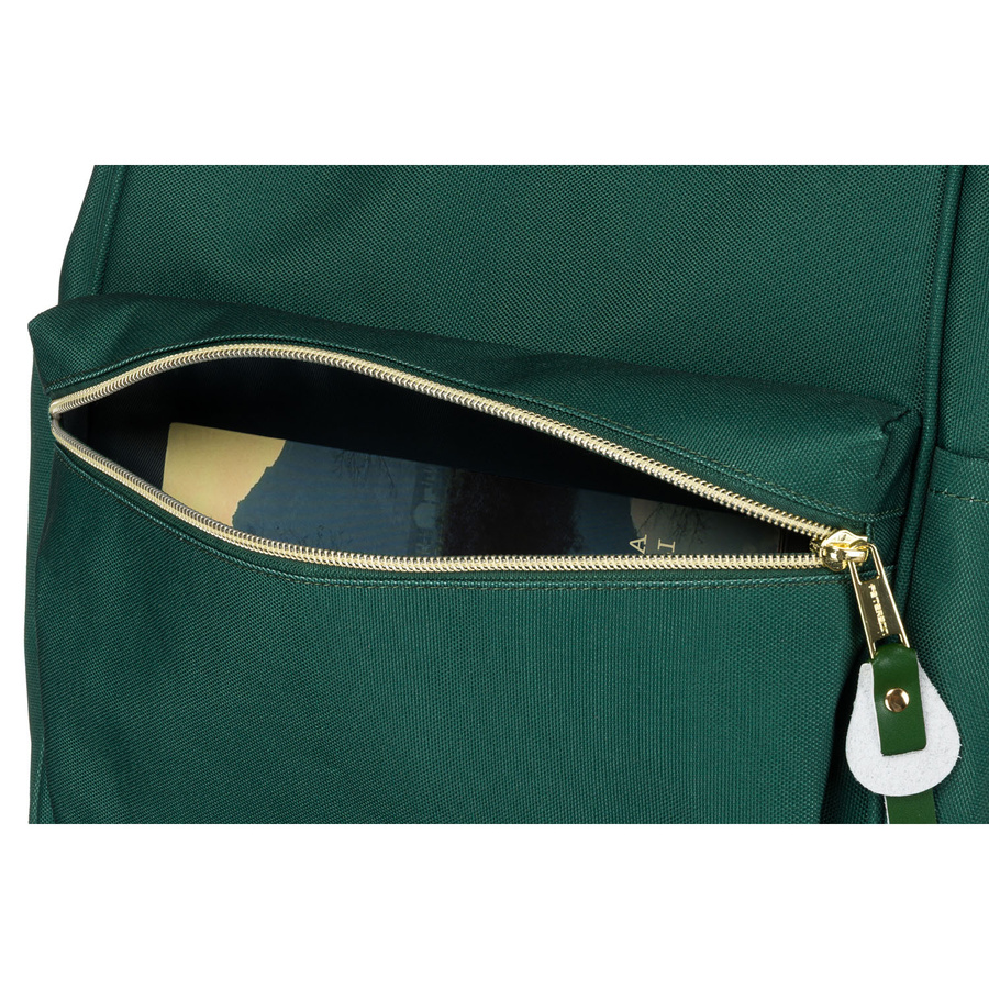 Podróżny plecak damski z poliestru w zielonym kolorze z miejscem na laptopa - Peterson