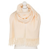 Miękki wełniano-kaszmirowy szal damski z frędzlami - Peterson