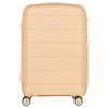 Zestaw walizek w beżowym kolorze wykonanych z polipropylenu z wysuwanymi rączkami - Peterson