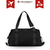 Damska torba treningowa z poliestru w czarnym kolorze zamykana suwakiem - Peterson