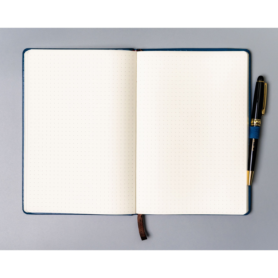 Niebieski notes w twardej oprawie zadrukowany w kropki - Peterson
