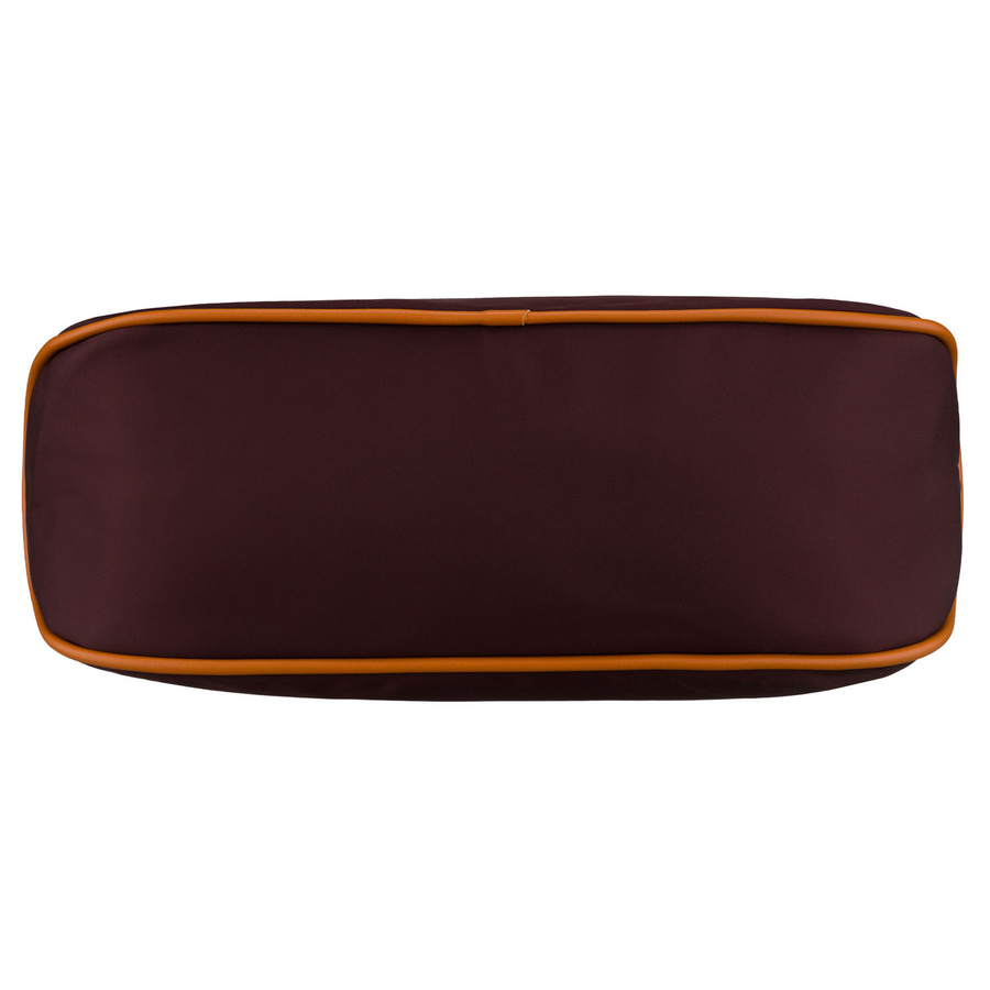 Miejska torebka damska z poliestru i skóry ekologicznej w bordowym kolorze, jednokomorowa - Peterson