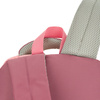 Pojemny plecak szkolny z poliestru w różowym kolorze zawieszony na regulowanych szelkach - Peterson