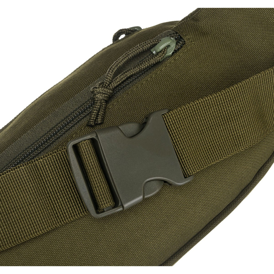 Zielona saszetka na biodra-nerka taktyczna zamykana suwakiem - Peterson