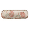 Kosmetyczka podróżna z materiału syntetycznego w różowo-beżowym kolorze zdobiona kwiatami - Peterson