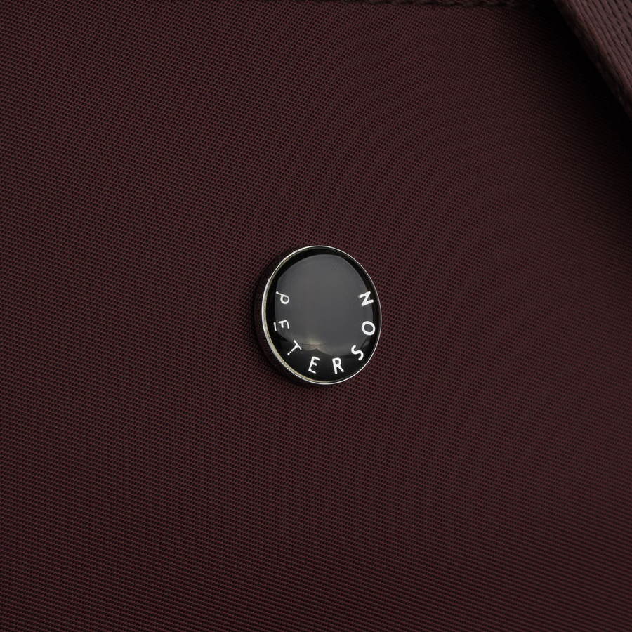 Bordowa listonoszka damska z poliestru zawieszona na regulowanym pasku - Peterson