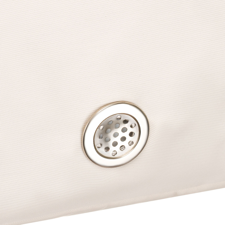 Weekendowa torba podróżna w kolorach ecru i zielonym, wyposażona w uchwyt na walizkę - Peterson