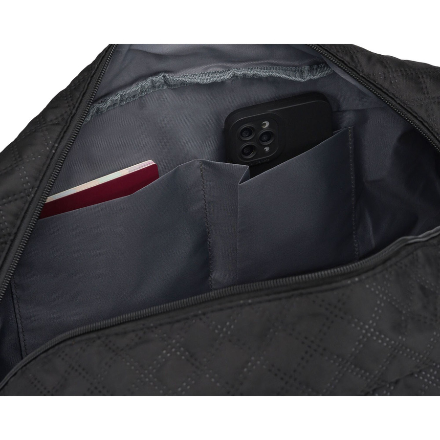 Sportowa, treningowa torba w czarnym kolorze wykonana z poliestru - Peterson