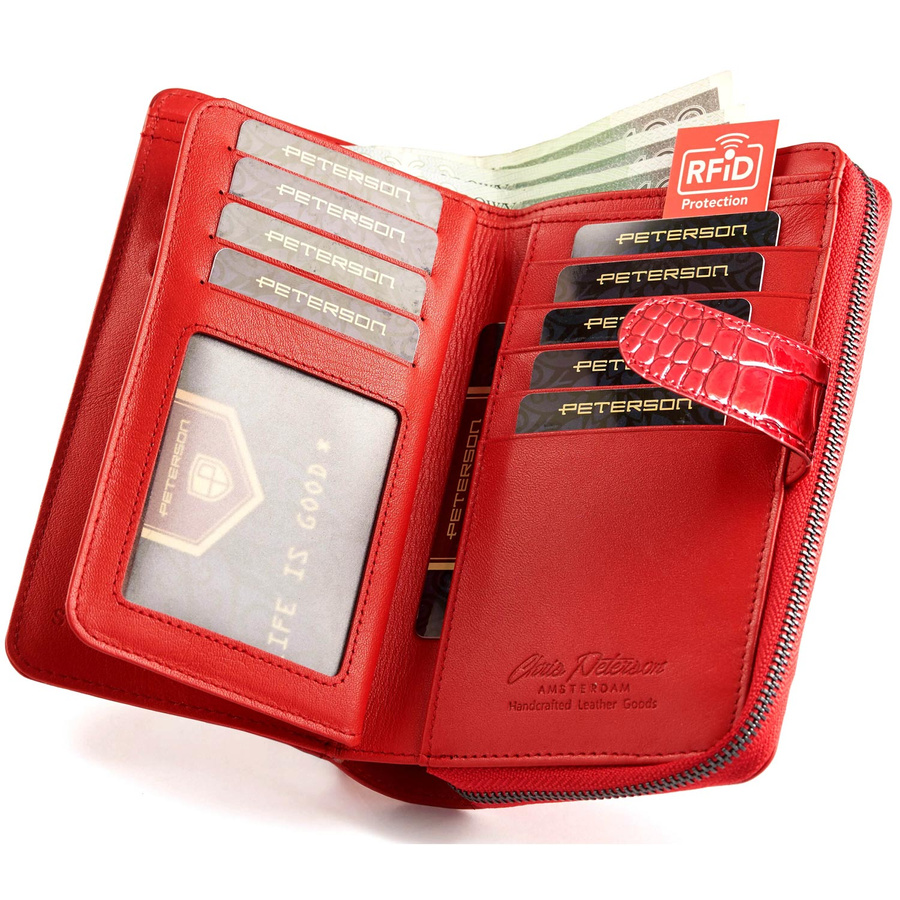 Elegancki zestaw upominkowy dla kobiet w czerwonym kolorze - Peterson