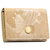 Beżowy portfel damski ze skóry naturalnej i ekologicznej z systemem RFID - Peterson