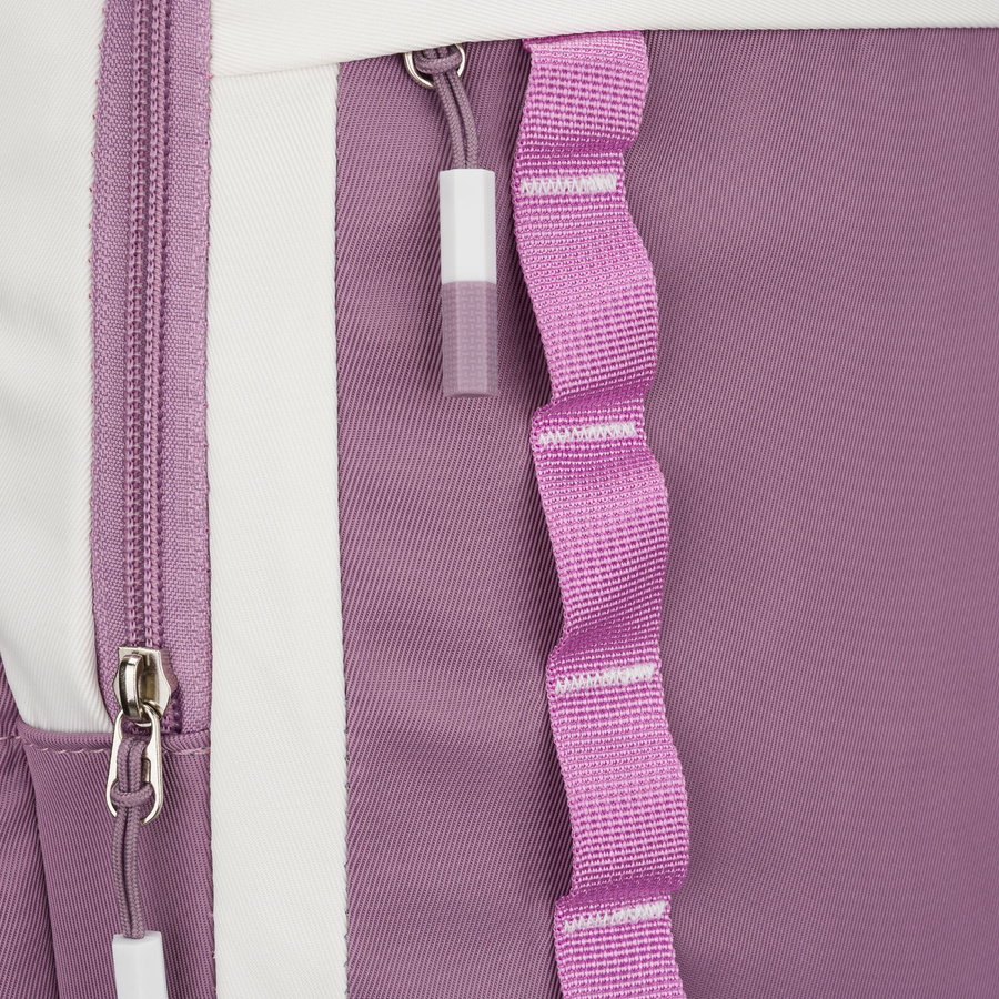 Miękki plecak szkolny z poliestru w białofioletowym kolorze, zawieszony na regulowanych szelkach - Peterson