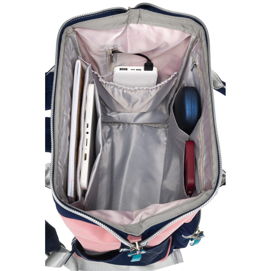 Dwukolorowy plecak miejski z kieszenią na urządzenie przenośne - Peterson