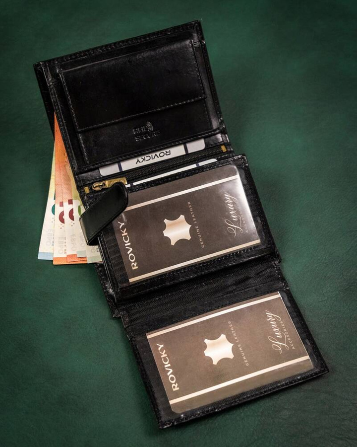 Duży, skórzany portfel męski - Rovicky