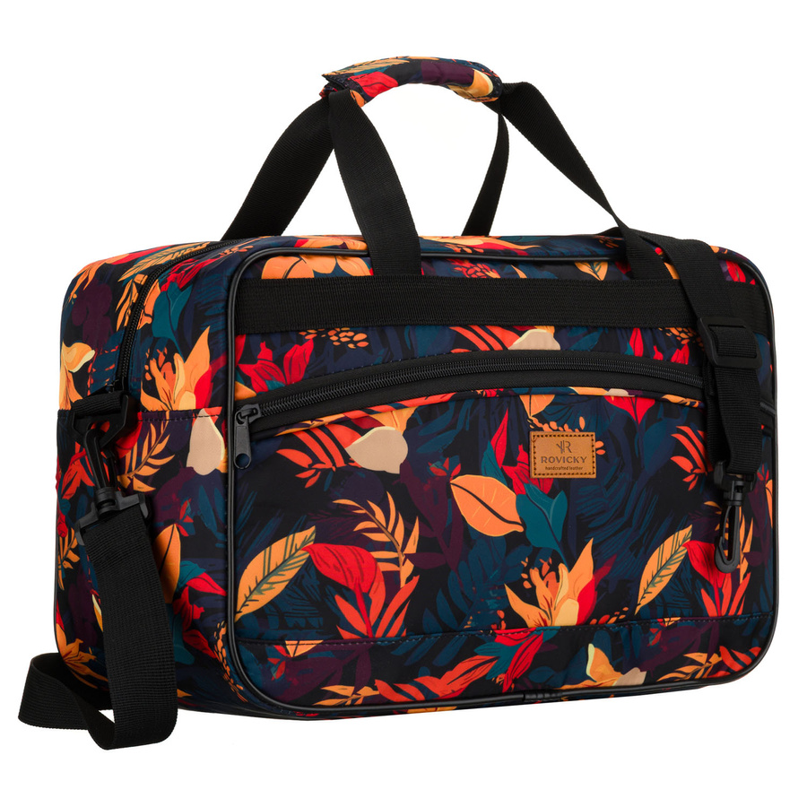 Wielokolorowa, lekka torba podróżna z wytrzymałego poliestru z portem USB - Rovicky