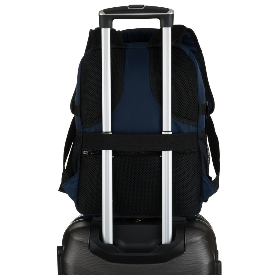 Podróżny plecak z poliestru w granatowym kolorze - Peterson