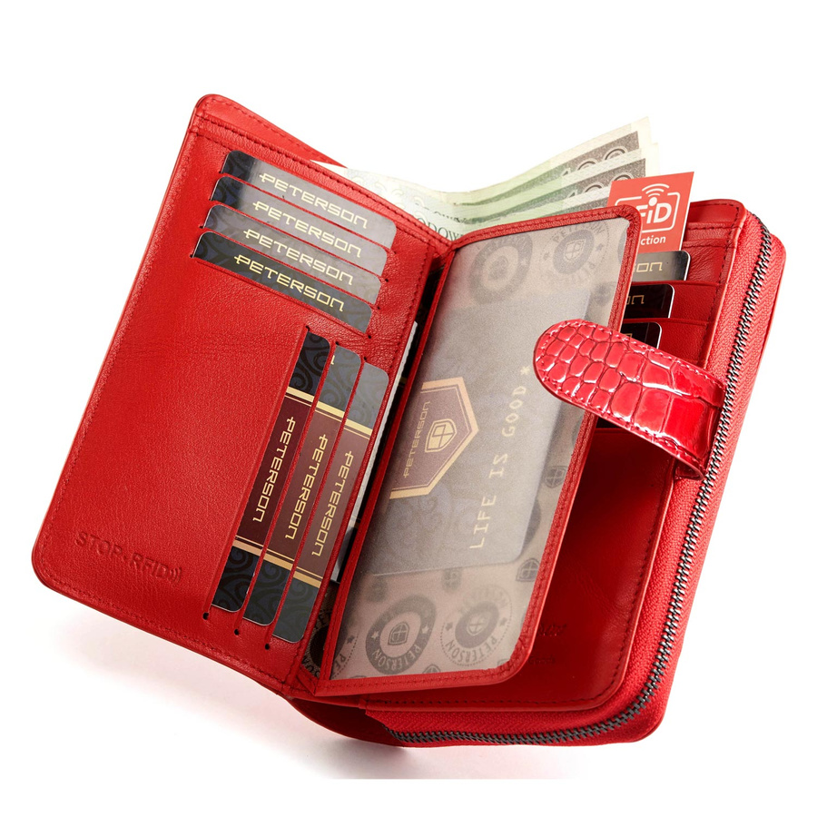 Elegancki zestaw upominkowy dla kobiet w czerwonym kolorze - Peterson