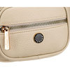 Saszetka damska w beżowym kolorze wykonana ze skóry ekologicznej, zamykana suwakiem - Peterson