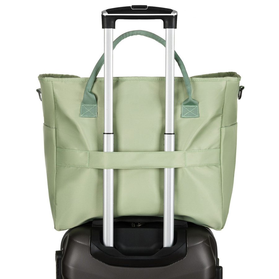 Zielona, weekendowa torba podróżna z poliestru - Peterson