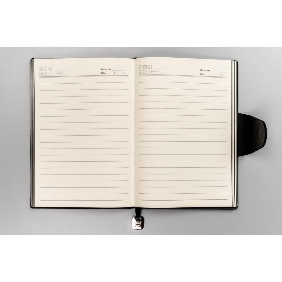 Czarny notatnik w formacie A5 z magnetycznym zapięciem - Peterson