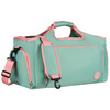 Miętowo-różowa, weekendowa torba podróżna z komorą termiczną na obuwie - Peterson