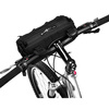 Czarna sakwa rowerowa na kierownicę wykonana z materiałów wodoodpornych - Peterson