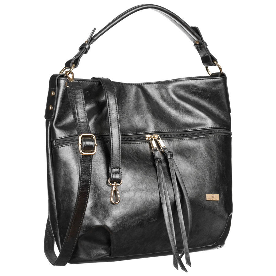 Elegancki miejski shopper damski z kieszeniami - Peterson