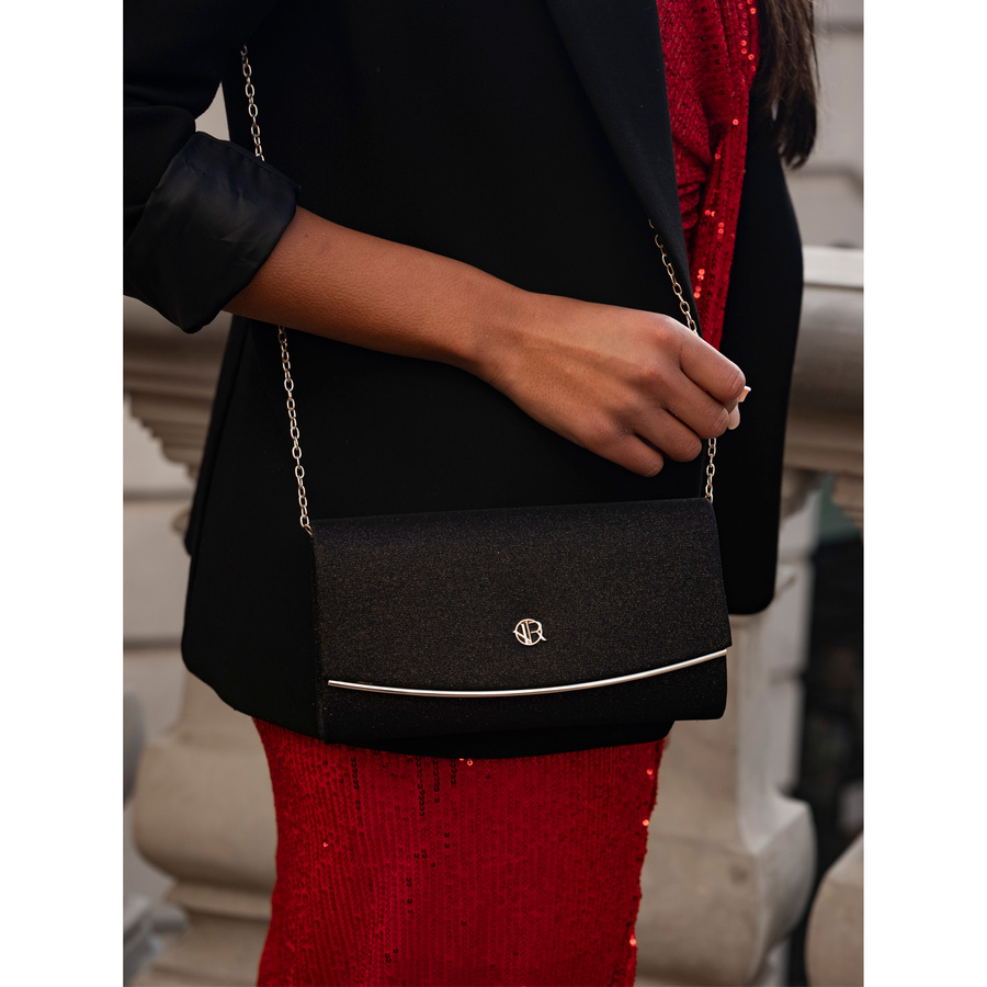 Brokatowa, wieczorowa kopertówka damska - Rovicky