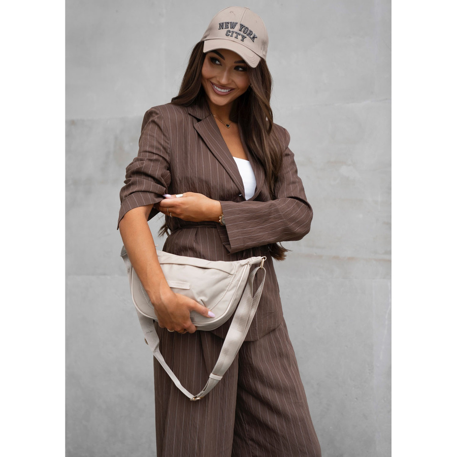 Listonoszka damska w beżowym kolorze wykonana z nylonu - Peterson