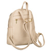 Wygodny plecak beżowy ze złotymi zamkami - Rovicky
