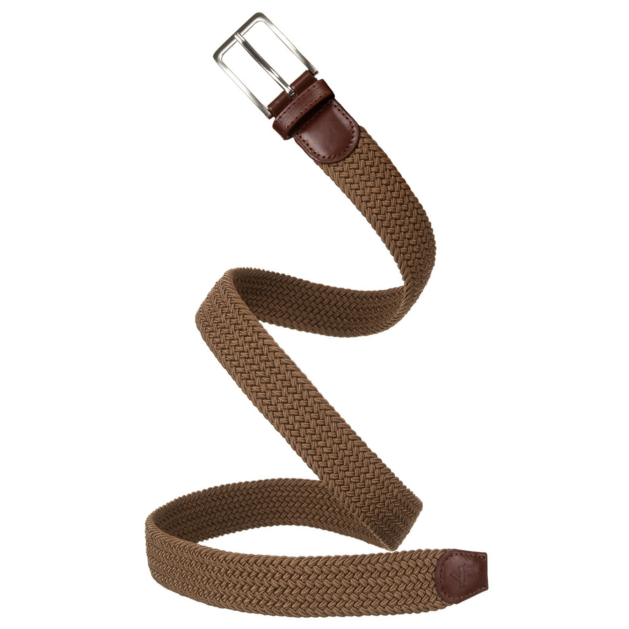 Pasek parciany w beżowym kolorze z materiału syntetycznego i skóry ekologicznej - Rovicky