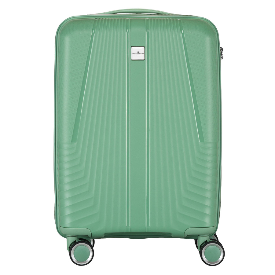 Duża walizka podróżna w zielonym kolorze z wodoodporną skorupą - Peterson