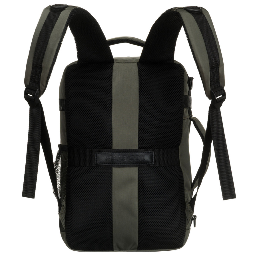 Szary plecak podróżny zawieszony na oddychających szelkach, zamykany suwakiem - Peterson