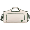 Weekendowa torba podróżna w kolorach ecru i zielonym, wyposażona w uchwyt na walizkę - Peterson