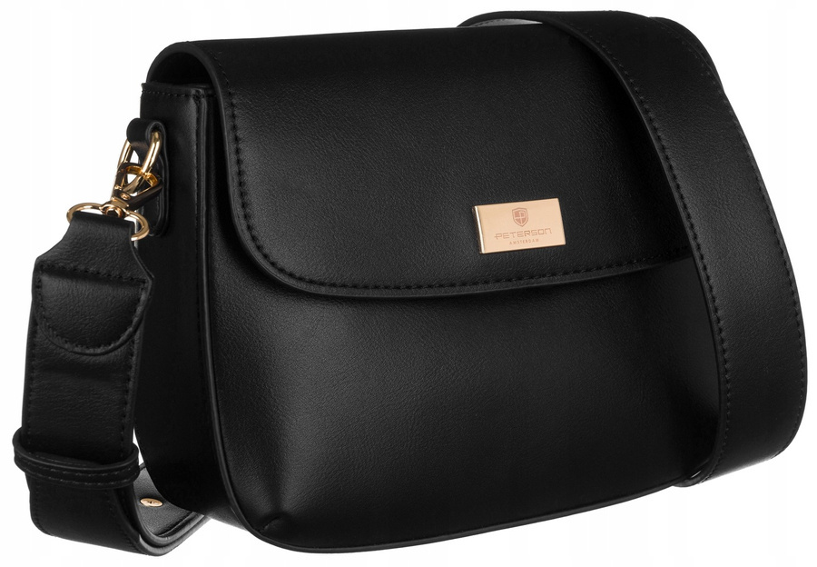 Klasyczna listonoszka damska ze skóry ekologicznej - Peterson