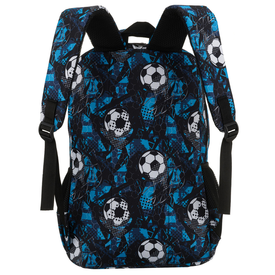 Szkolny tornister z poliestru pokryty wzorem w piłkę nożną - Peterson