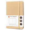Beżowy notes w formacie A6 zadrukowany w kropki, wyposażony w gumkę zamykającą - Peterson