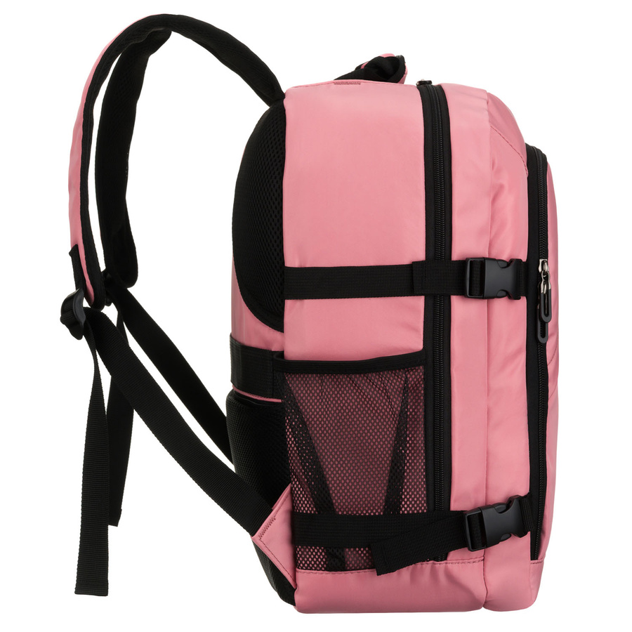Różowy plecak podróżny zawieszony na regulowanych szelkach - Peterson