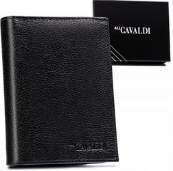 Duży, skórzany portfel męski bez zapięcia - 4U Cavaldi