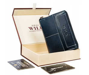 Duży, skórzany portfel w orientacji pionowej z systemem RFID — Always Wild
