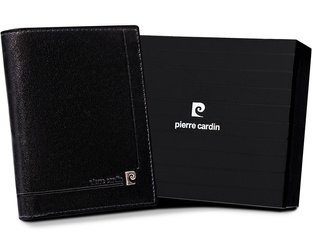 Elegancki portfel męski ze skóry naturalnej ochrona RFID - Pierre Cardin