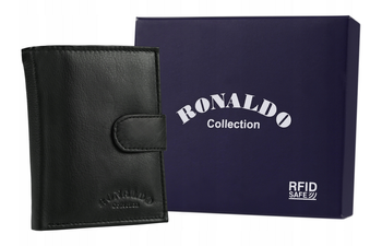 Klasyczny portfel skórzany zapinany na zatrzask — Ronaldo
