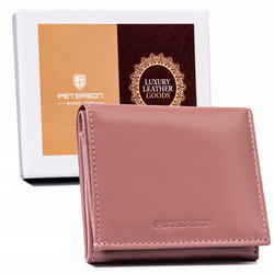 Mały, skórzany portfel damski z ochroną RFDI Protect - Peterson