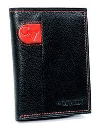 Portfel męski skórzany N4-SCV BLACK+RED