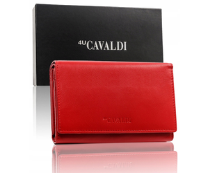 Skórzany portfel damski na karty Cavaldi