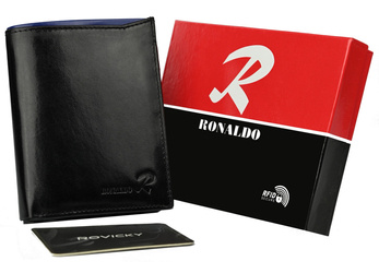Skórzany portfel z antykradzieżowym zabezpieczeniem - Ronaldo