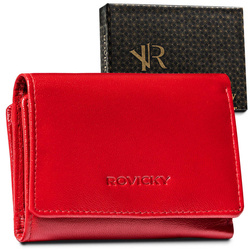 Skórzany portfel z zewnętrzną portmonetką — Rovicky