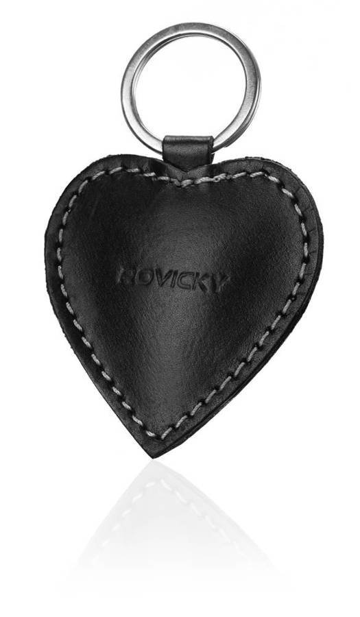 Brelok do kluczy w kształcie serca ze skóry naturalnej — Rovicky