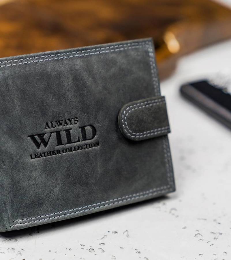Duży, markowy portfel męski z systemem RFID - Always Wild